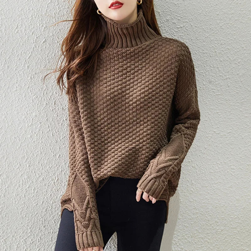 Jolie Women's Cable Knit Sweater - front view
