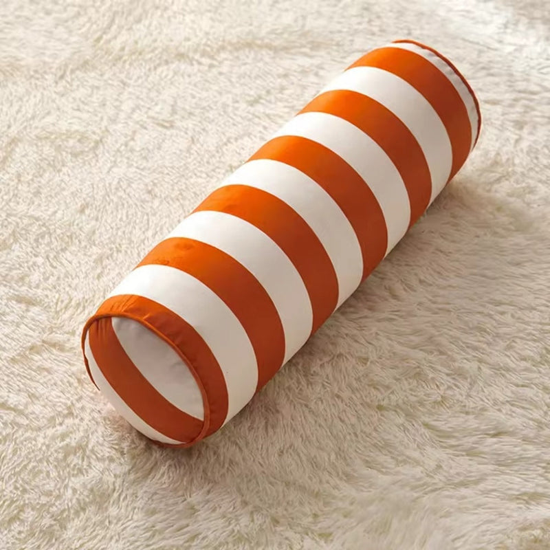 Candy Stripe Cylindrical Cushion | Soft Cover, Living Room