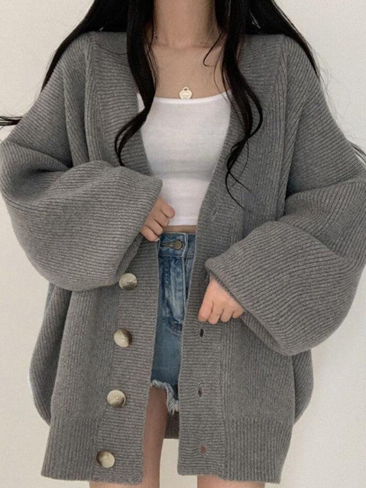 Wilda Women's Oversized Cardigan - close-up detail