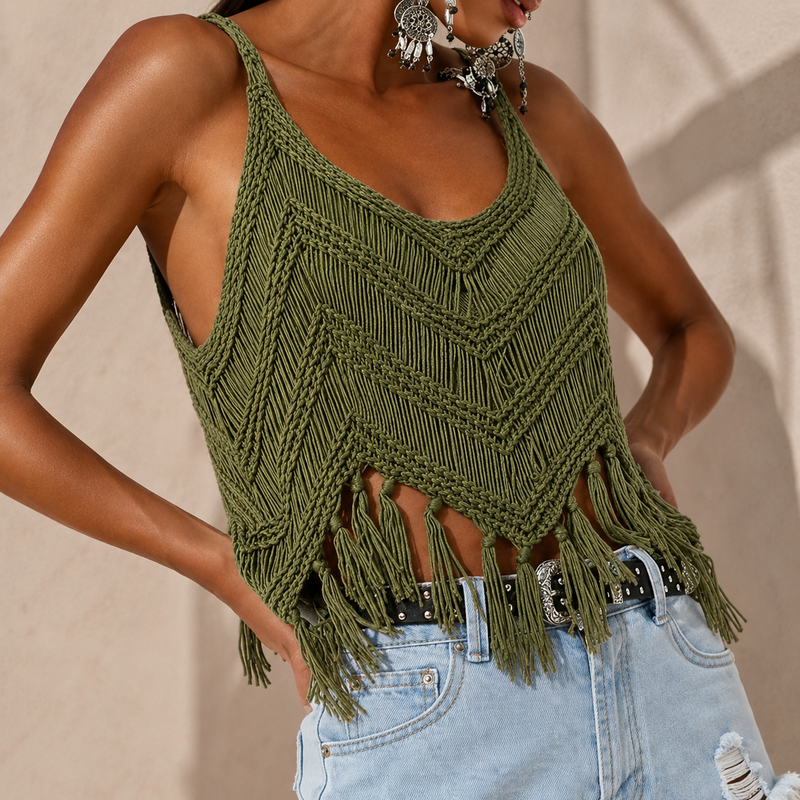 Xanthe Women's Crochet Top - back view
