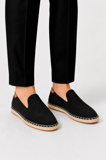 Reuben Men's Suede Espadrilles - fabric and finish detail