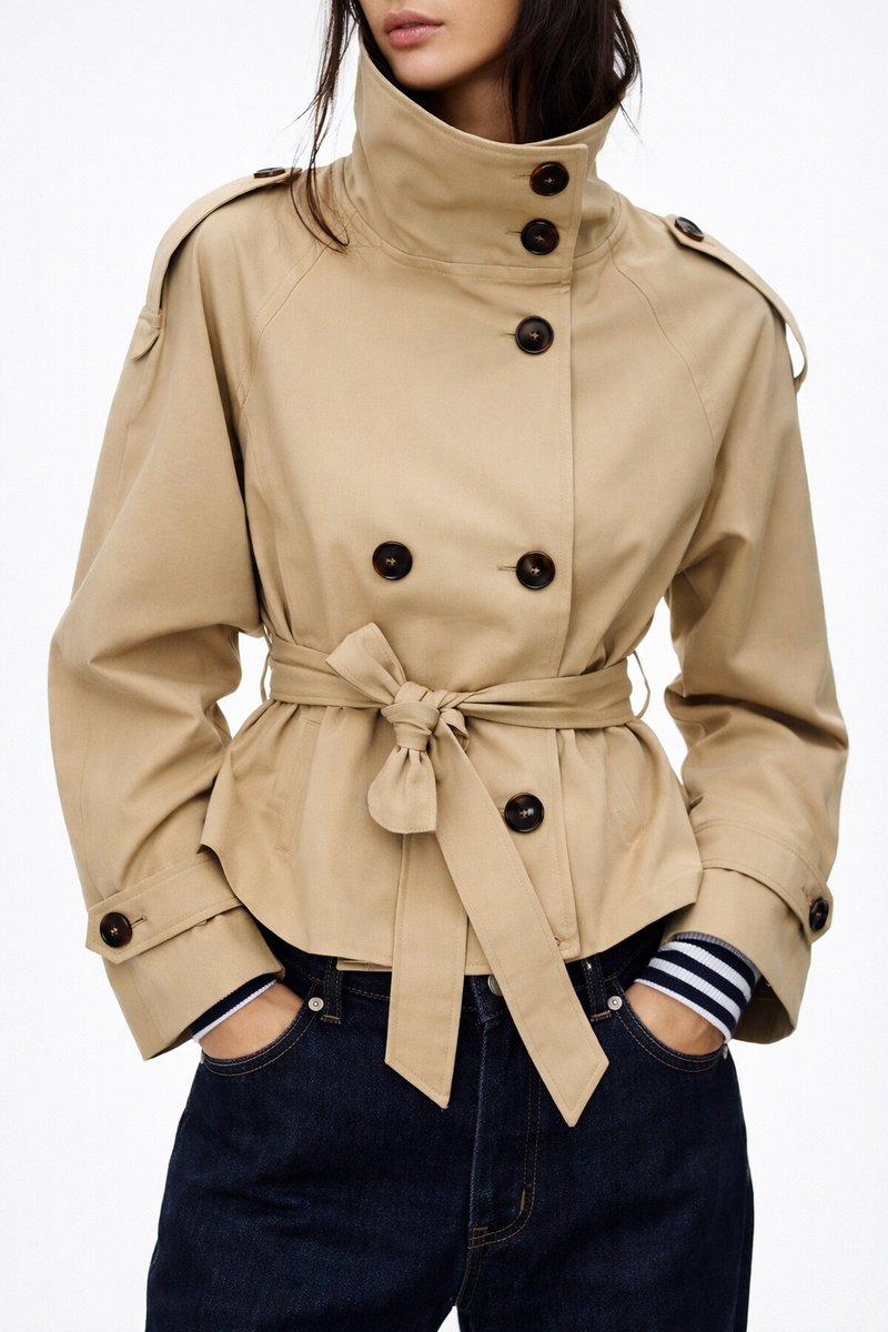 Maya Women's Trench Coat - front view