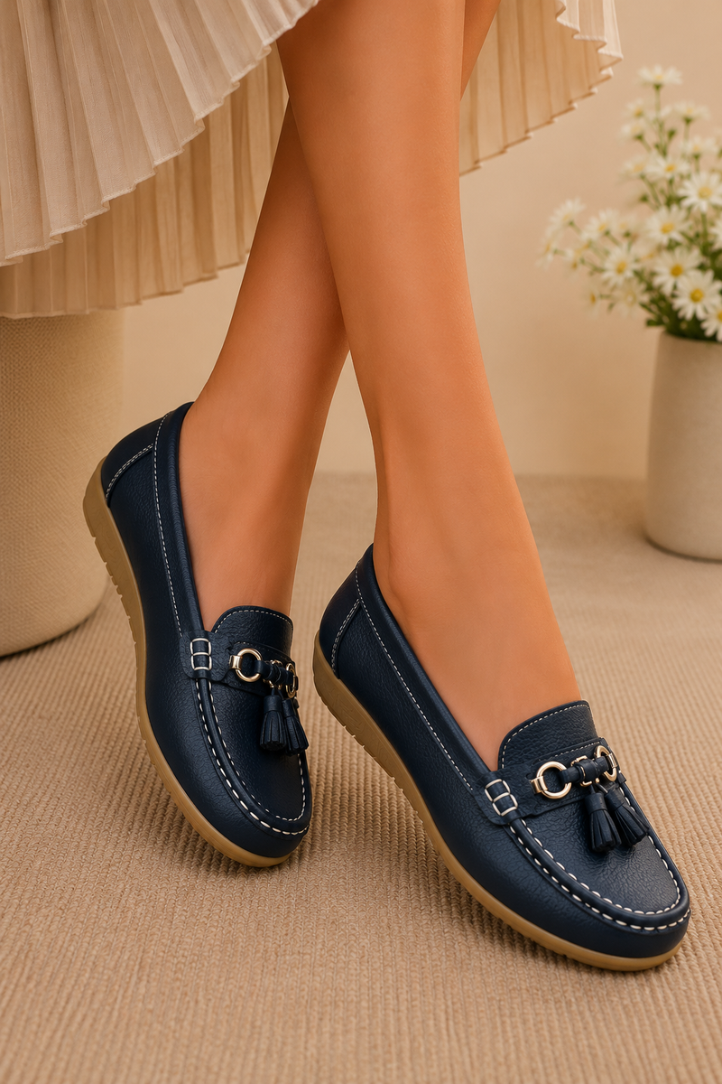 Colette Women's Loafers - fabric and finish detail