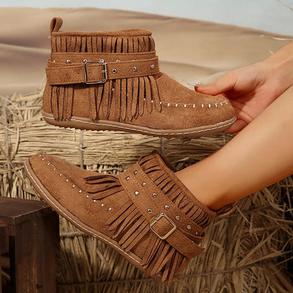 Bijou Women's Suede Ankle Boots - back view