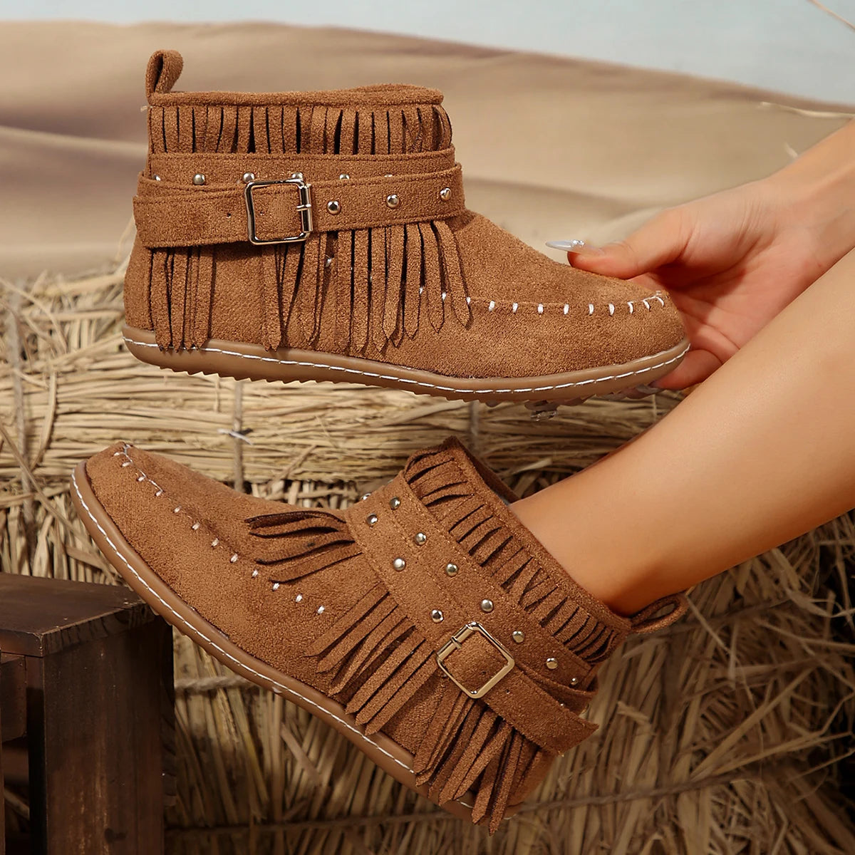 Bijou Women's Suede Ankle Boots - front view