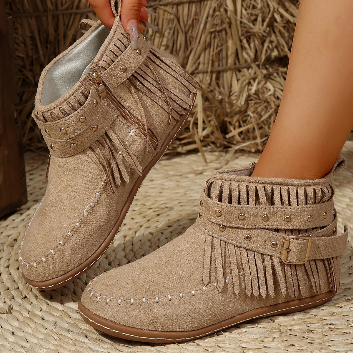 Bijou Women's Suede Ankle Boots - front view
