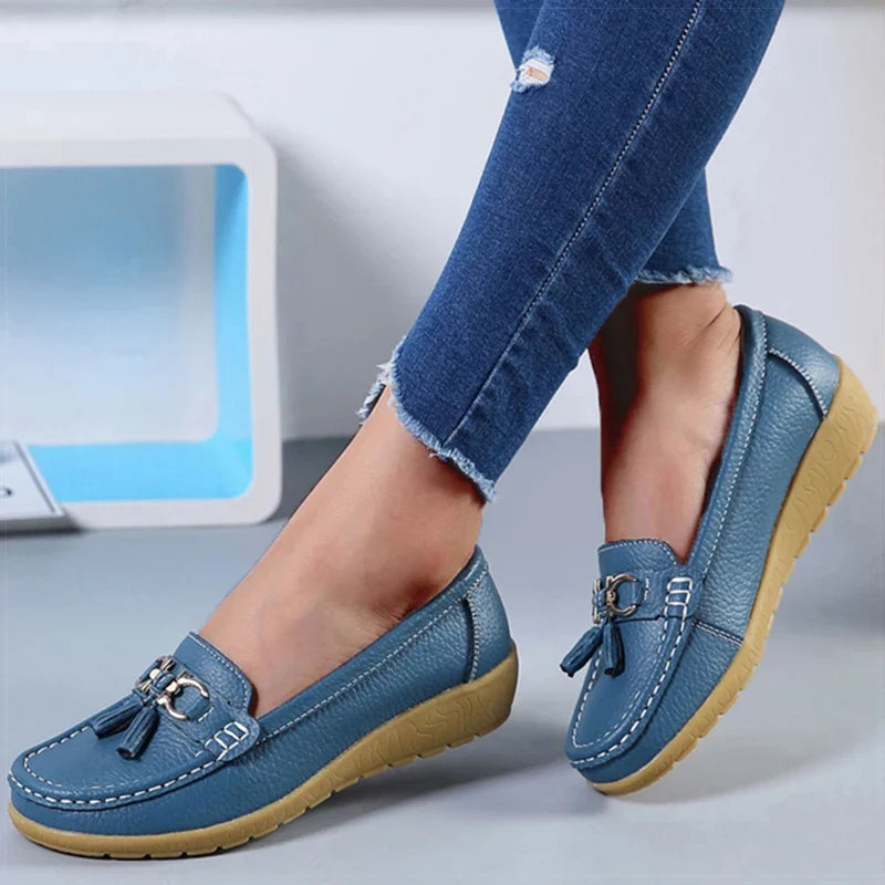 Faye Women's Loafers - fabric and finish detail