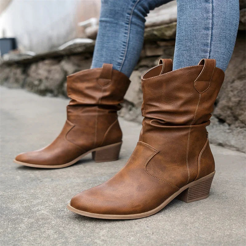 Juliette Women's Ankle Boots - fabric and finish detail
