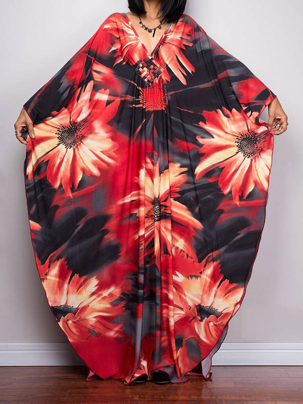 Greta Women's Floral Cover-up - styled view