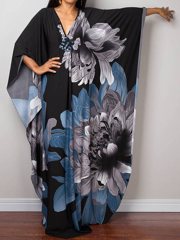 Greta Women's Floral Cover-up - full-length view