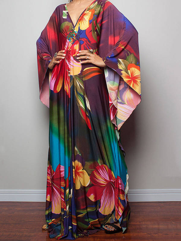 Greta Women's Floral Cover-up - close-up detail