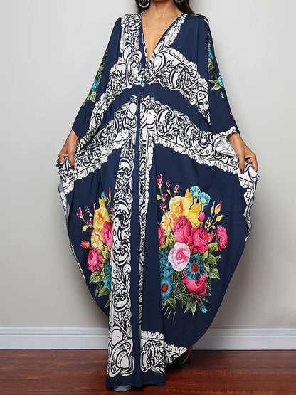 Greta Women's Floral Cover-up - flat lay