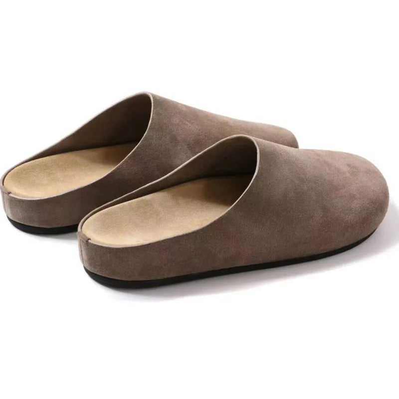 Uma Women's Suede Slippers - flat lay