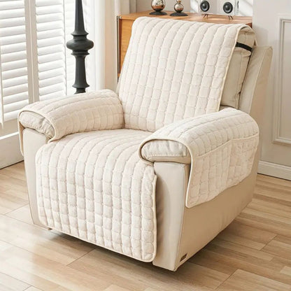 Cozy Comfort | Quilted Recliner Chair Cover with Non-Slip Fit | Stylish Protection Against Spills and Pet Hair 11