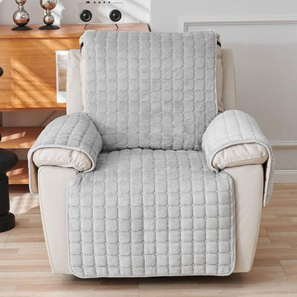 Cozy Comfort | Quilted Recliner Chair Cover with Non-Slip Fit | Stylish Protection Against Spills and Pet Hair 2