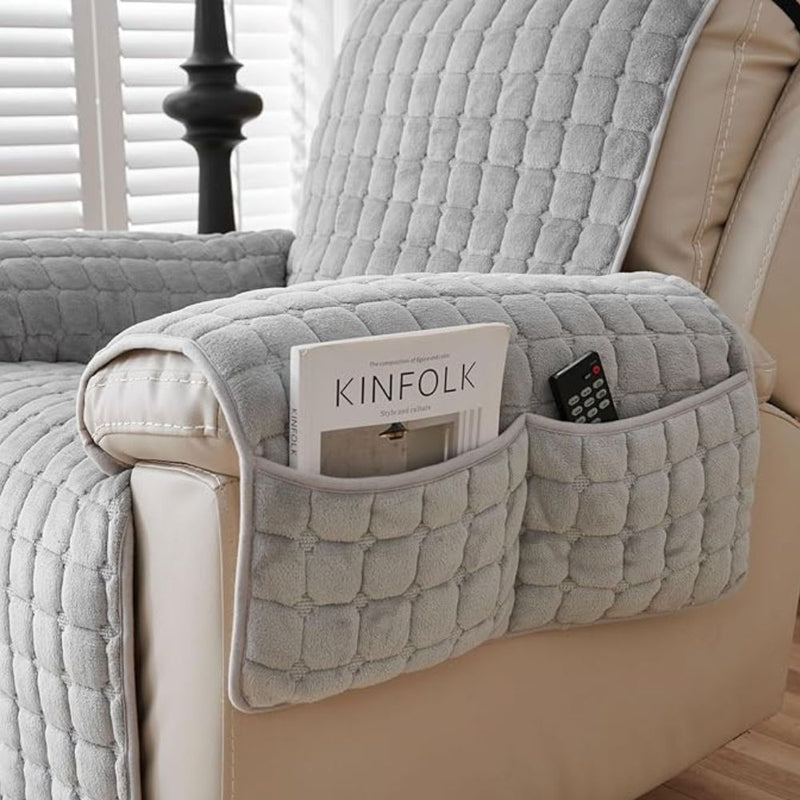 Cozy Comfort | Quilted Recliner Chair Cover with Non-Slip Fit | Stylish Protection Against Spills and Pet Hair 6