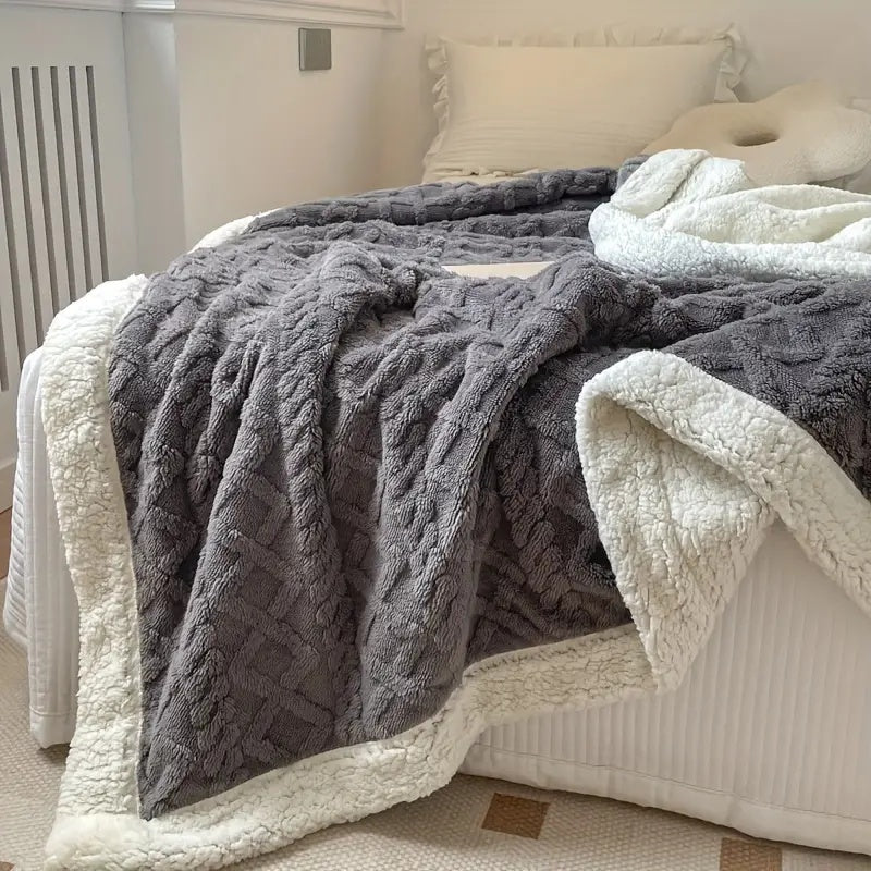 Cozy Haven | Reversible Sherpa Blanket with Plush Fleece | Soft & Versatile for Year-Round Comfort 2