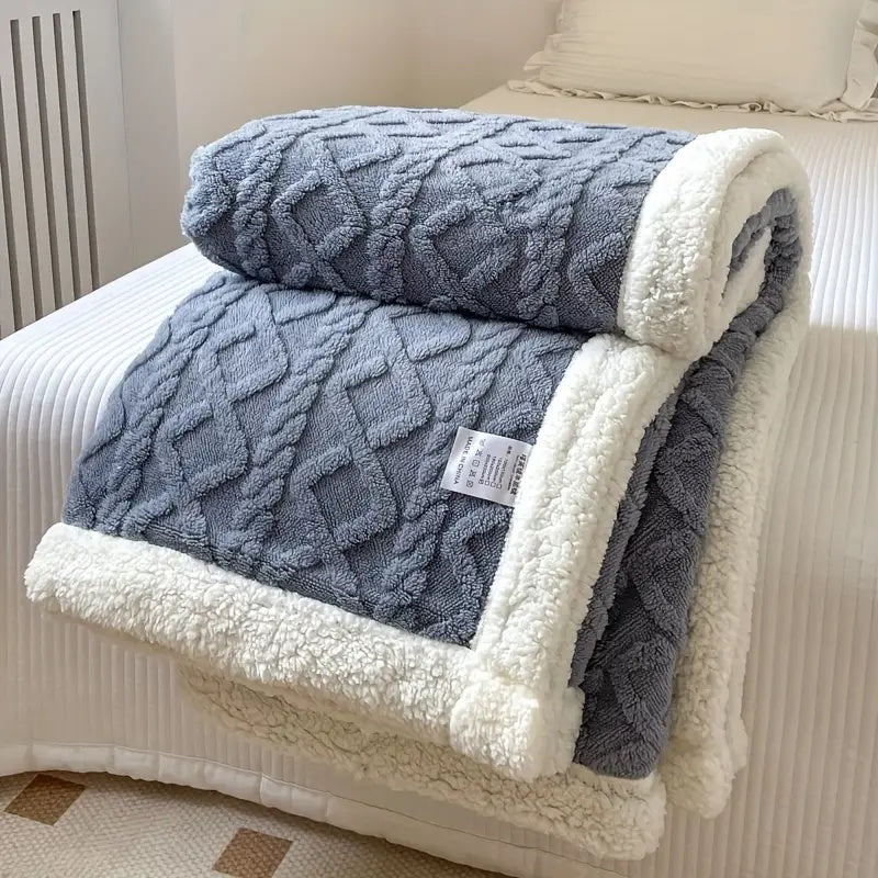 Cozy Haven | Reversible Sherpa Blanket with Plush Fleece | Soft & Versatile for Year-Round Comfort 3