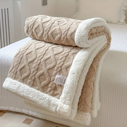 Cozy Haven | Reversible Sherpa Blanket with Plush Fleece | Soft & Versatile for Year-Round Comfort 5