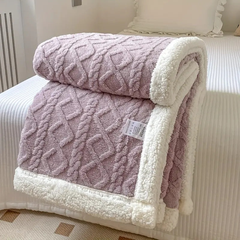 Cozy Haven | Reversible Sherpa Blanket with Plush Fleece | Soft & Versatile for Year-Round Comfort 9