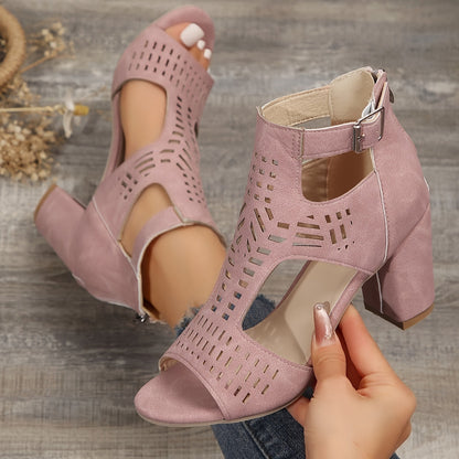 Genevieve Women's Block Heel Ankle Boots - flat lay