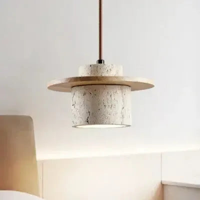 Slate LED Pendant Light - fabric and finish detail