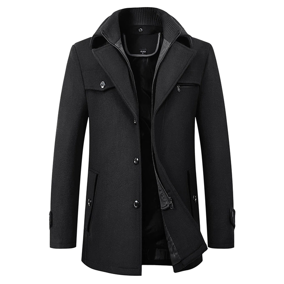 Hollis Men's Trench Coat - front view
