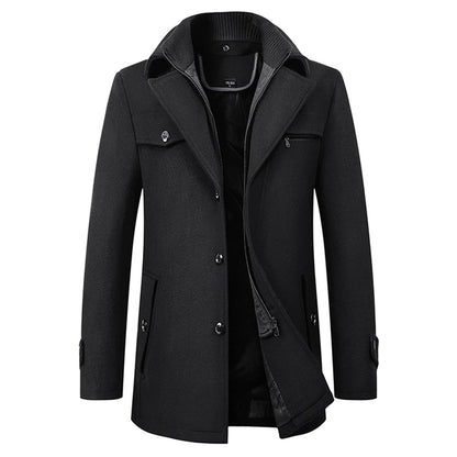 Hollis Men's Trench Coat - front view