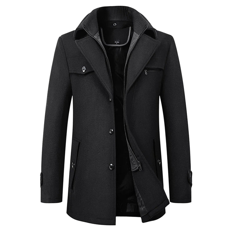 Hollis Men's Trench Coat | Black, Brown