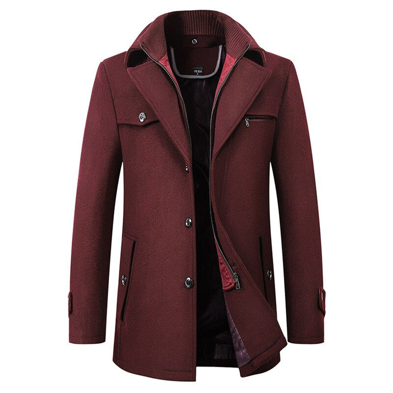 Hollis Men's Trench Coat - back view