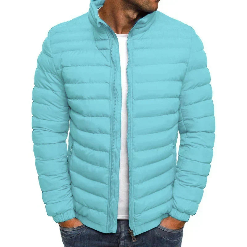 Quill Men's Puffer Jacket - fabric and finish detail