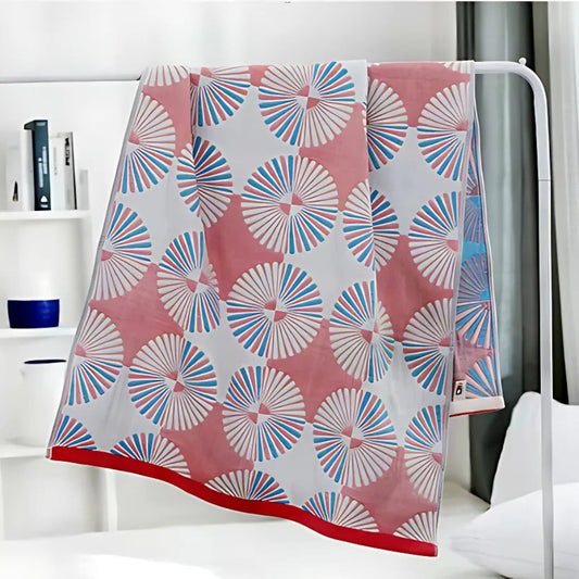 Cotton Bath Towel | Dahlia Jacquard Floral