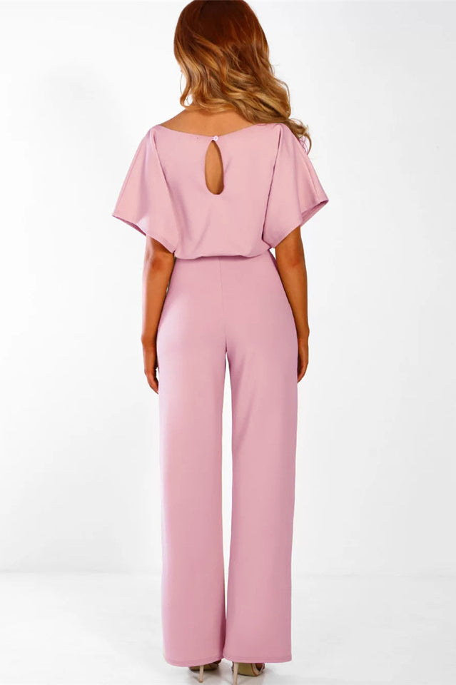 Daisy Women's Jumpsuit | Elegant Wide-Leg Design with Tie Sash 8