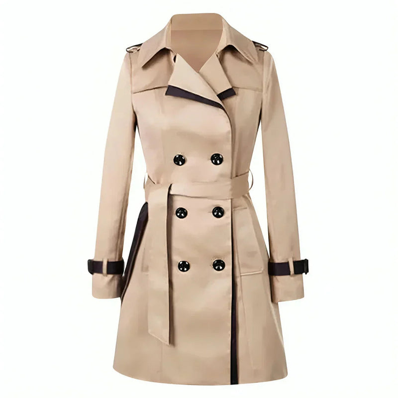 Daisy Women's Trench Coat | Double-Breasted Design, Cotton Blend 0