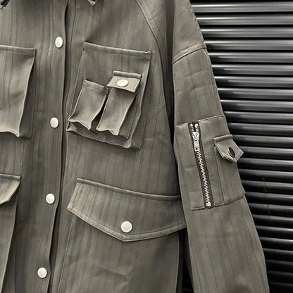 Daisy Women's Two Piece Set | Multi-Pocket Coat and Pleated Mini Skirt 3