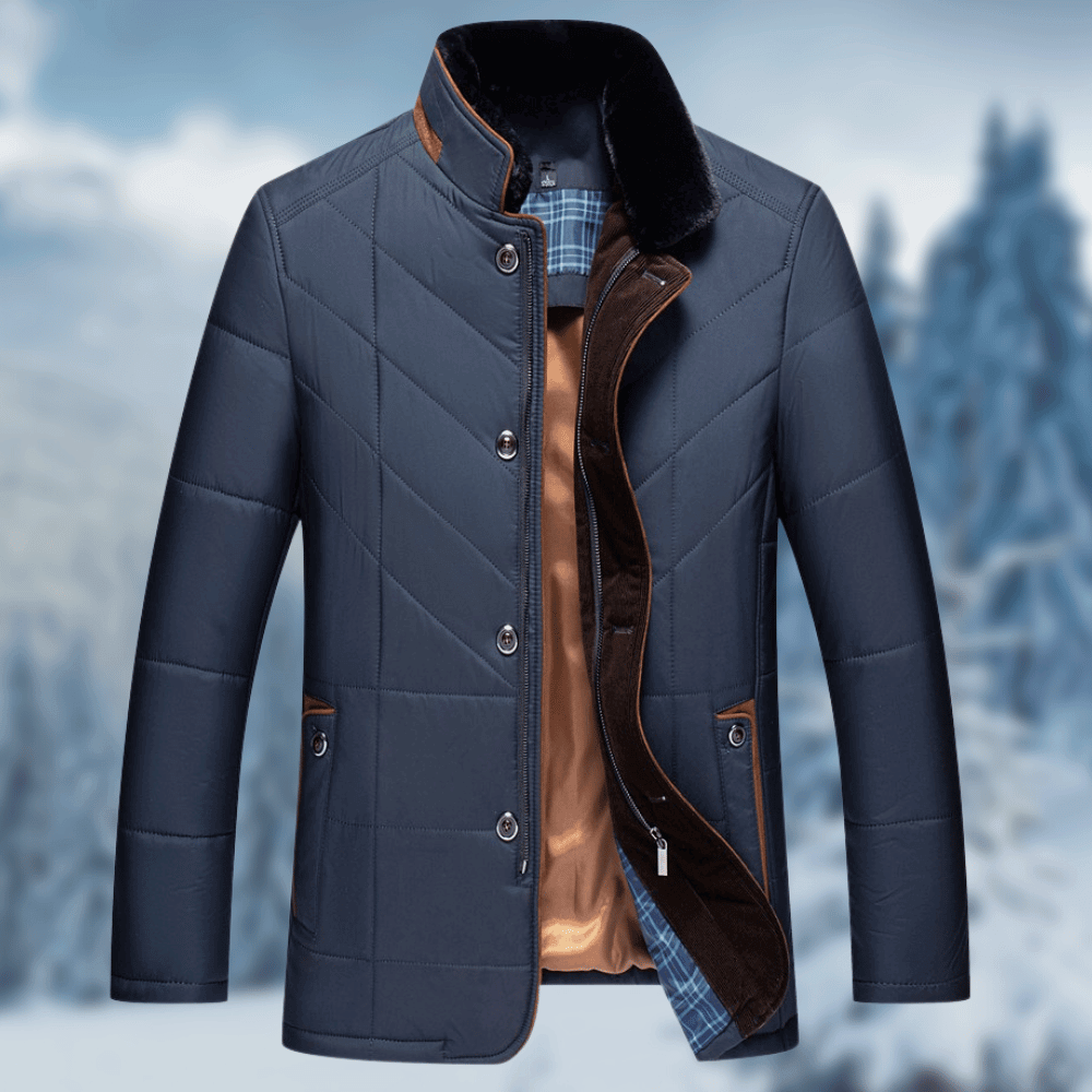 Gideon Men's Quilted Puffer Jacket - front view