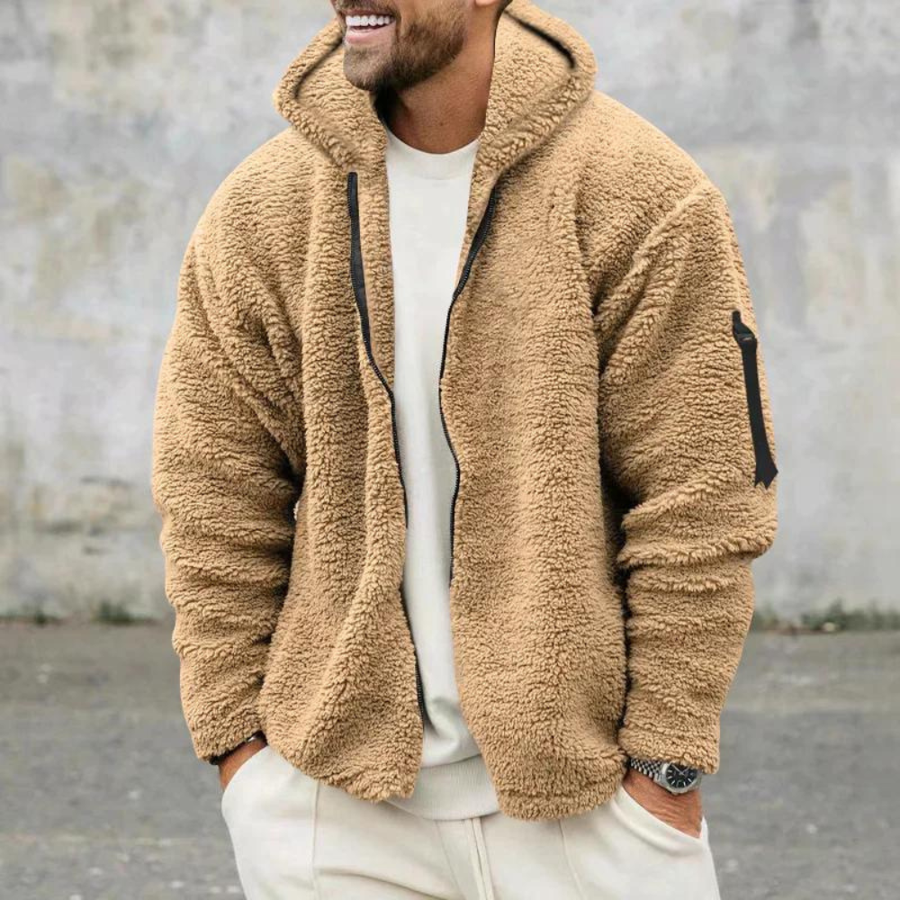 Gray Men's Jacket - close-up detail