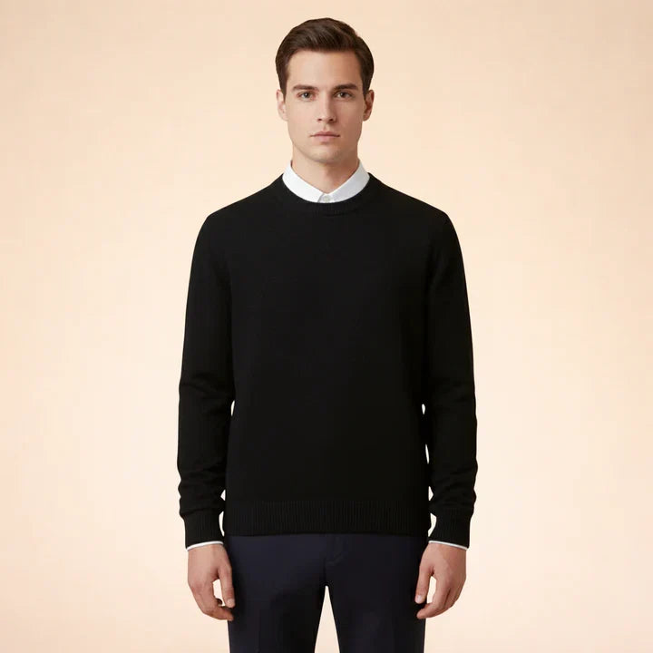 Rufus Men's Sweater - fabric and finish detail