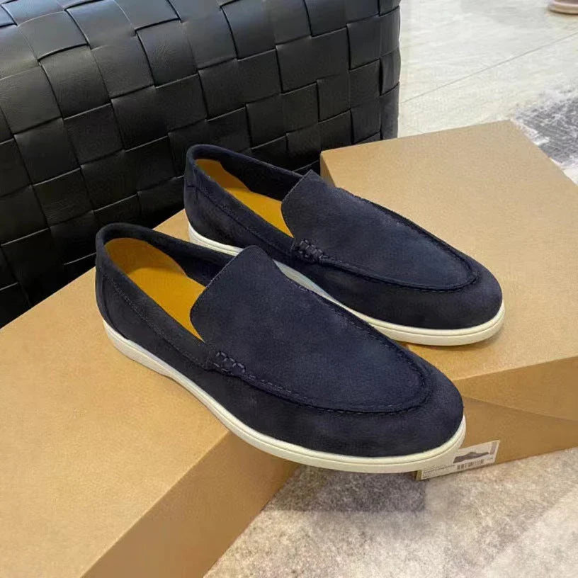 Astrid Women's Suede Loafers - flat lay