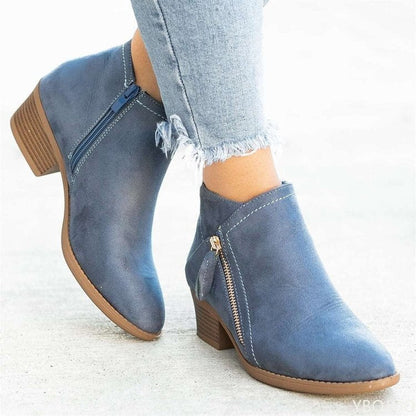 Winona Women's Chunky Heel Ankle Boots - full-length view