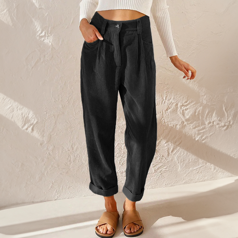 Noor Women's Pleated Trousers - back view