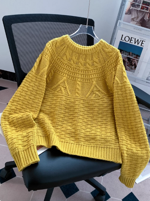 Verity Women's Cable Knit Sweater - close-up detail