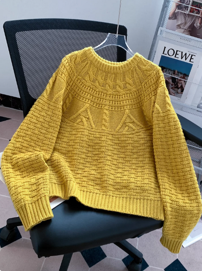 Verity Women's Cable Knit Sweater - close-up detail