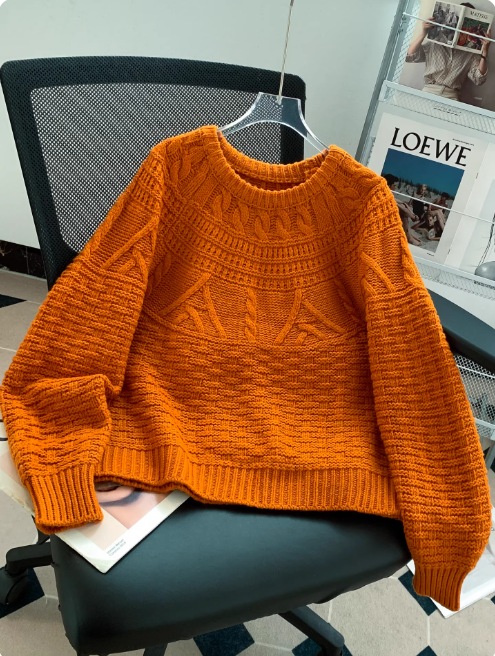 Verity Women's Cable Knit Sweater | Crew Neck