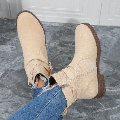 Ines Women's Ankle Boots - fabric and finish detail