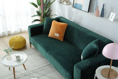 Elegant Velvet Couch Cover | Non-Slip Design with Expandable Cushions for Perfect Fit 0
