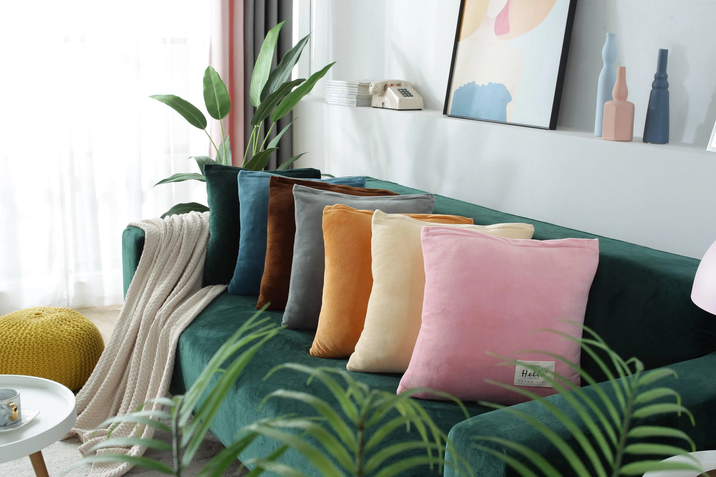 Elegant Velvet Couch Cover | Non-Slip Design with Expandable Cushions for Perfect Fit 5
