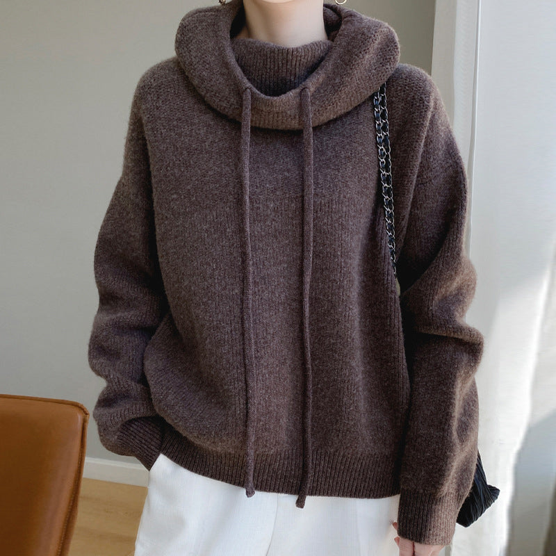 Ulla Women's Oversized Sweater - fabric and finish detail