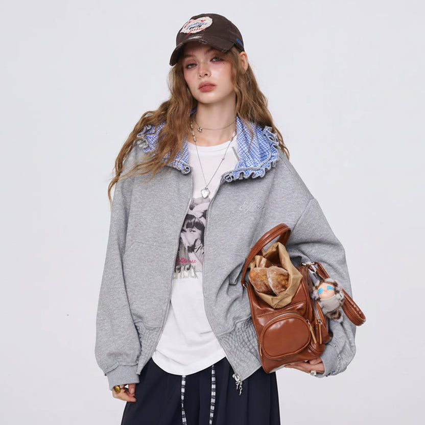 Evelyn Women's Hoodie | Y2K Embroidery, Cotton Blend 1