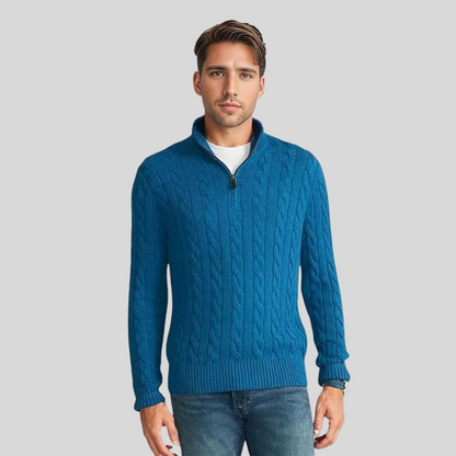 Silas Men's Sweater - fabric and finish detail